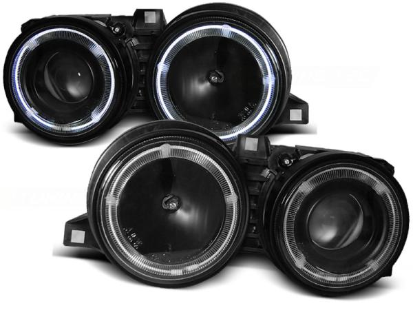 Scheinwerfer CCFL Angel Eyes für BMW 3er E30 Bj. 82-94 Schwarz